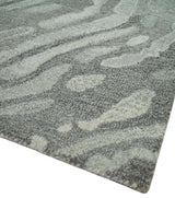 Abstract Modern Hand Tufted 2x3, 3x5, 5x8, 6x9, 8x10 and 9x12 Woolen Beige, Silver and Gray Area Rug | MIR3