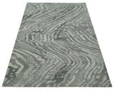 Abstract Modern Hand Tufted 2x3, 3x5, 5x8, 6x9, 8x10 and 9x12 Woolen Beige, Silver and Gray Area Rug | MIR3