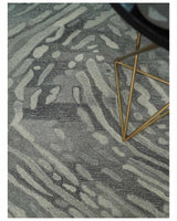 Abstract Modern Hand Tufted 2x3, 3x5, 5x8, 6x9, 8x10 and 9x12 Woolen Beige, Silver and Gray Area Rug | MIR3