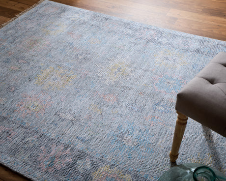Feizy Caldwell Transitional Floral & Botanical - Blue/Yellow/Orange Area Rug