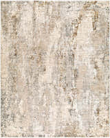 Close-up of the Lalita Area Rug. Contemporary design in charcoal, light brown, gray, and taupe. Machine woven texture. Design-Rectangle-710102