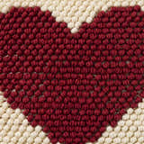 Mina Victory Holiday Pillows Loop Heart Red Indoor Throw Pillow