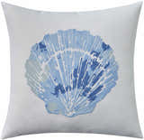 Mina Victory Lifestyle Raised Printed Seach White Indoor Throw Pillow - Clearance