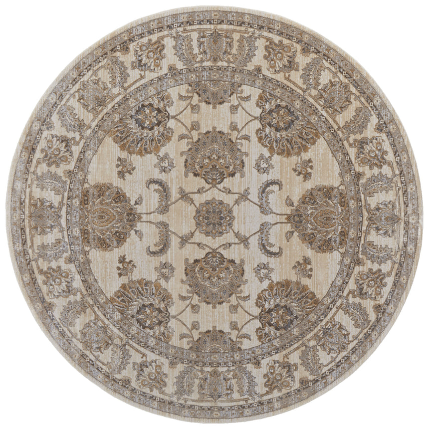 Feizy Celene Traditional Bordered - Tan/Ivory/Brown Area Rug