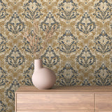 Gilded Slate Heritage Damask