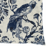 Agricola Navy Floral Bird Throw Pillow - Clearance