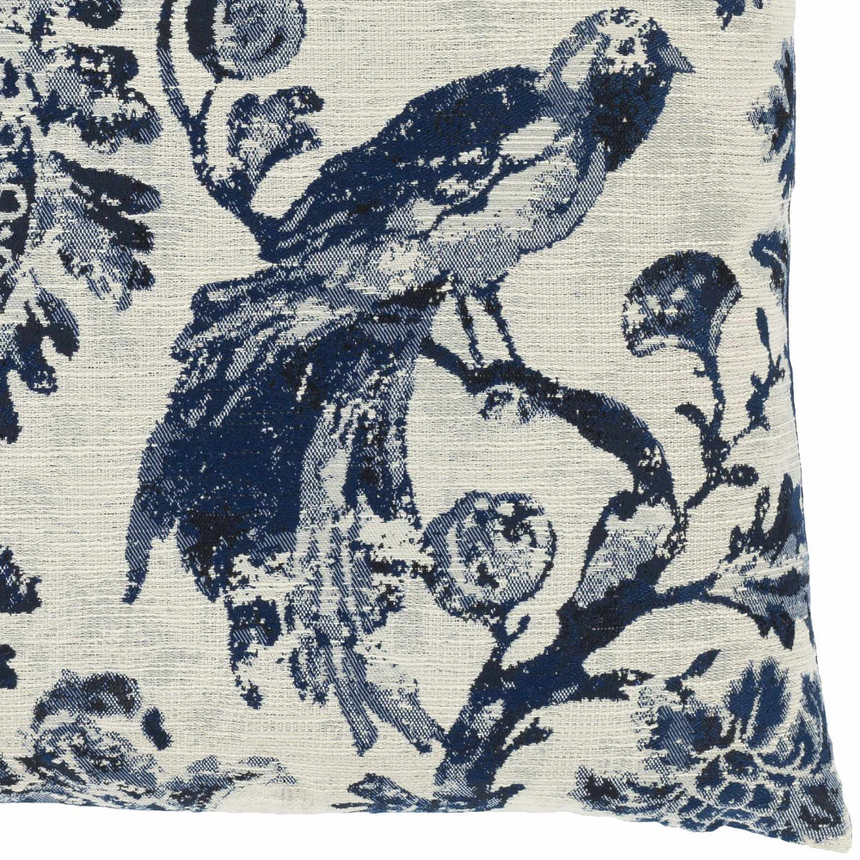 Agricola Navy Floral Bird Throw Pillow - Clearance