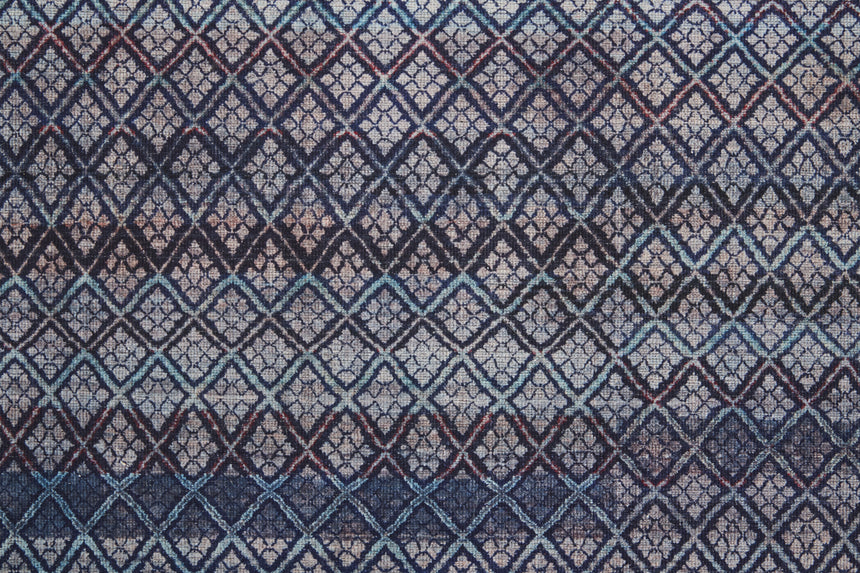 Feizy Voss Transitional Distressed - Blue/Tan/Pink Area Rug