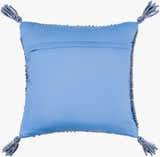 Navix Dark Blue Linear Pattern Modern Recycled PET Yarn Outdoor Accent Pillow - Clearance