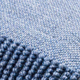 Navix Dark Blue Linear Pattern Modern Recycled PET Yarn Outdoor Accent Pillow - Clearance