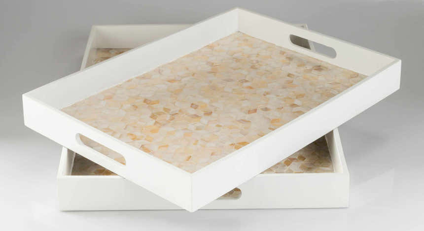 Leirfjord White Decorative Tray