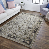 Feizy Eaton Traditional Oriental - Gray/Ivory/Taupe Area Rug