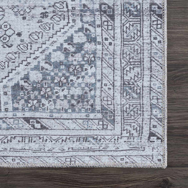Sample Barny Gray Denim Washable Rug - Clearance