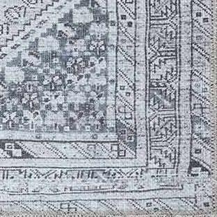 Sample Barny Gray Denim Washable Rug - Clearance