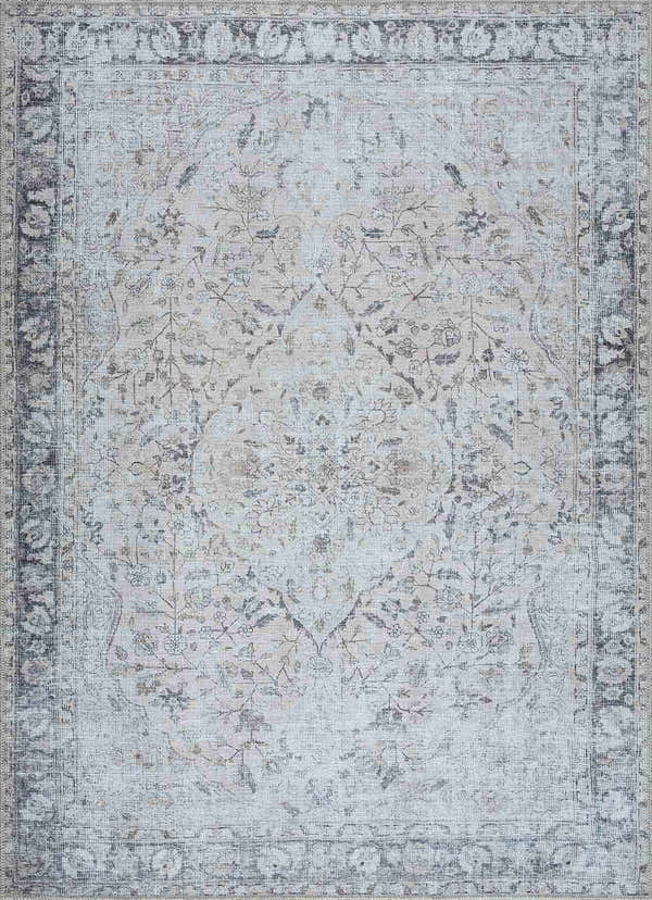 Sample Haile Green & Pink Washable Area Rug - Clearance
