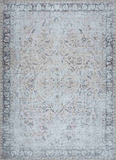 Sample Haile Green & Pink Washable Area Rug