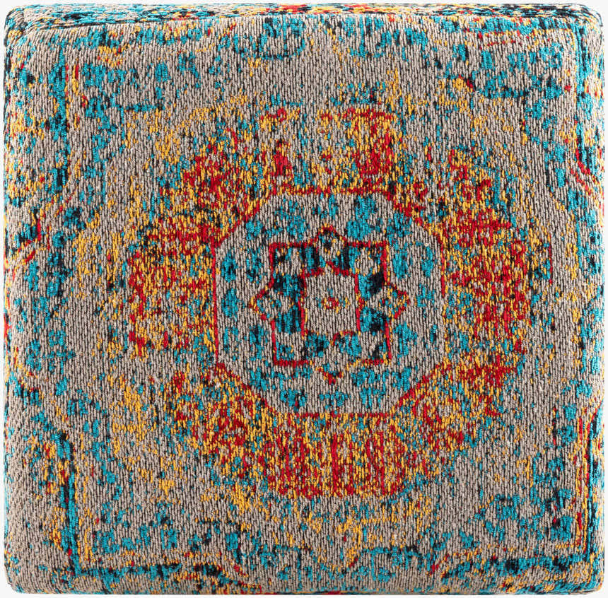 Gretna Mustard Ottoman Pouf