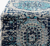 Gretna Blue Ottoman Pouf