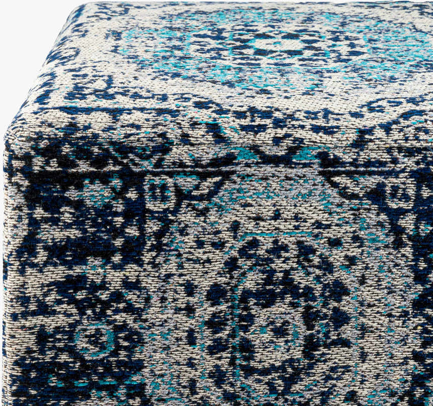 Gretna Blue Ottoman Pouf