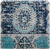 Gretna Blue Ottoman Pouf