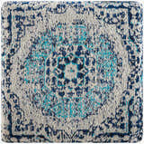 Gretna Blue Ottoman Pouf