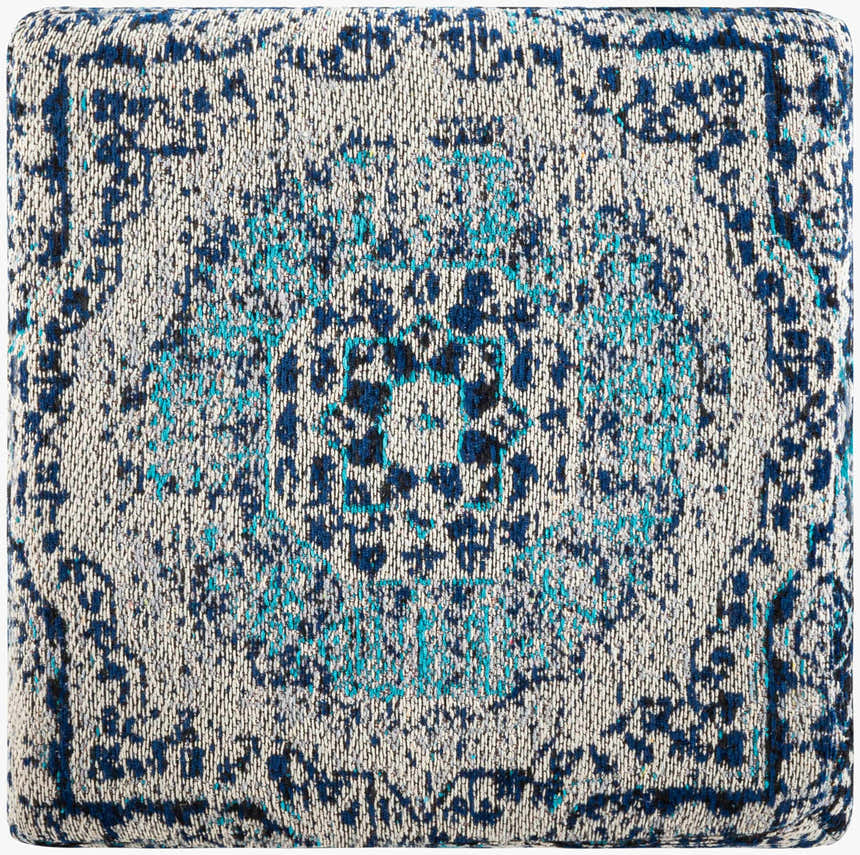 Gretna Blue Ottoman Pouf