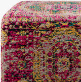 Gretna Magenta Ottoman Pouf