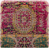 Gretna Magenta Ottoman Pouf