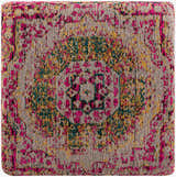 Gretna Magenta Ottoman Pouf