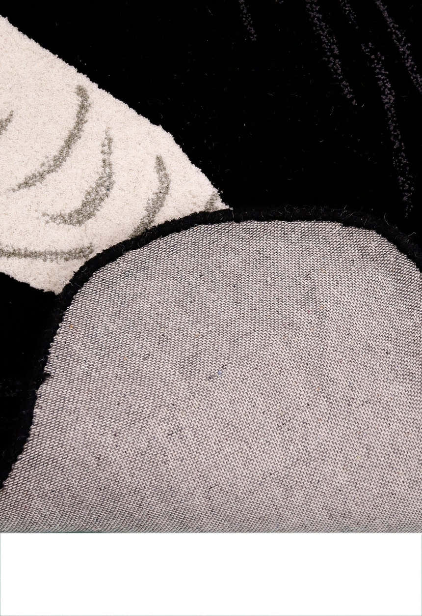 Animal Black Panda Hand Tufted 3x5 Wool Area Rug