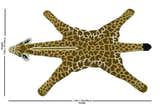 Animal Giraffe Brown Hand Tufted 3x5 Wool Area Rug