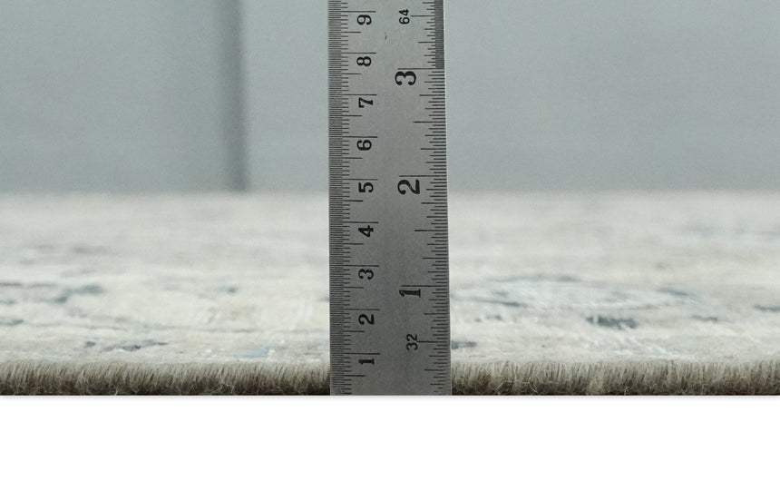 Custom Made Antique Distressed Brown and Beige Hand Knotted Traditional Oriental Oushak Wool Area Rug