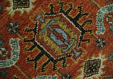 Custom Made Hand Knotted Rust and Black Traditional Wool Rug