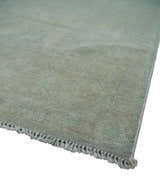 Antique look Beige and Gray Hand Knotted Oriental Oushak 8x10 wool Area Rug