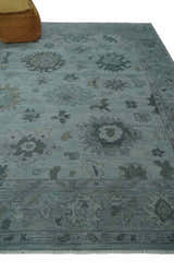 Antique look Bluish Gray Hand knotted Traditional Oushak Multi Size wool area Rug
