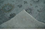 Antique look Bluish Gray Hand knotted Traditional Oushak Multi Size wool area Rug
