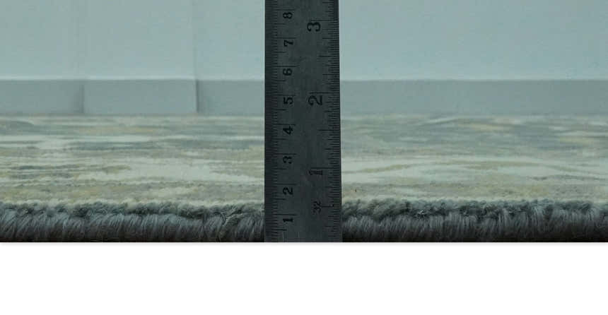 Antique look Charcoal, Ivory and Olive Hand Knotted Traditional Oriental Oushak wool rug