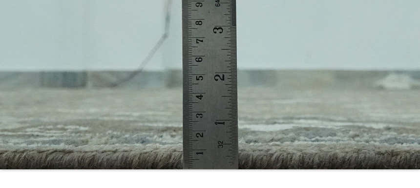 Antique look Grayish-Green and Ivory Hand Knotted Traditional Heriz Custom Made wool Area Rug