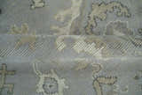 Antique Style Pastel Silver, Beige and Gray Low Pile Multi Size Oushak wool Area Rug