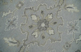 Antique Style Pastel Silver, Beige and Gray Low Pile Multi Size Oushak wool Area Rug