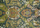 Antique look Hand knotted Green, Ivory and Gray Traditional Large design Multi Size wool Area Rug