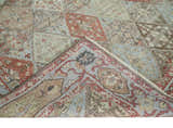 Antique look Tribal Garden Rug Hand Knotted Distressed finished oxidized Multi size wool Area Rug