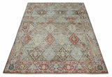 Antique look Tribal Garden Rug Hand Knotted Distressed finished oxidized Multi size wool Area Rug