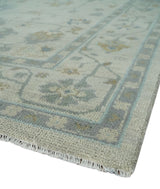Antique Silver Hand knotted Traditional Multi Size Oushak Wool area Rug