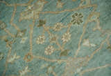 Antique style Floral Gray, Beige and Green Hand knotted Oriental Oushak Multi Size Wool Area Rug