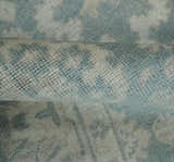 Antique Style Ivory and Gray Hand Knotted Traditional Oushak 2x4 wool Bedside Rug