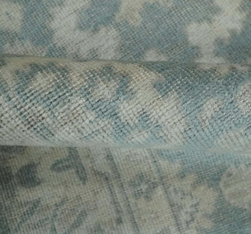 Antique Style Ivory and Gray Hand Knotted Traditional Oushak 2x4 wool Bedside Rug