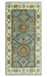 Antique Traditional Gray and Ivory Vintage Style Custom Made wool Area Rug