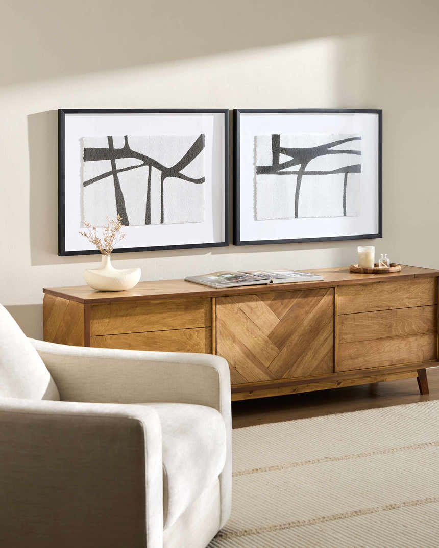 Soft Charcoal Modern Framed Wall Art for modern gallery walls