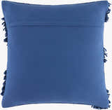 Navy Blue Modern Accent Pillow with cotton details for sofa bed or accent chair